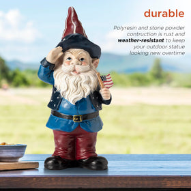 Alpine Corporation stone-look gnome statue provides timeless outdoor appeal