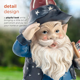 Alpine Corporation weatherproof polyresin gnome resists rust for year-round display