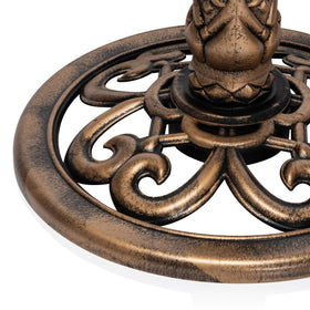 Bronze finish on Alpine TEC106-BZ fountain complements outdoor aesthetics