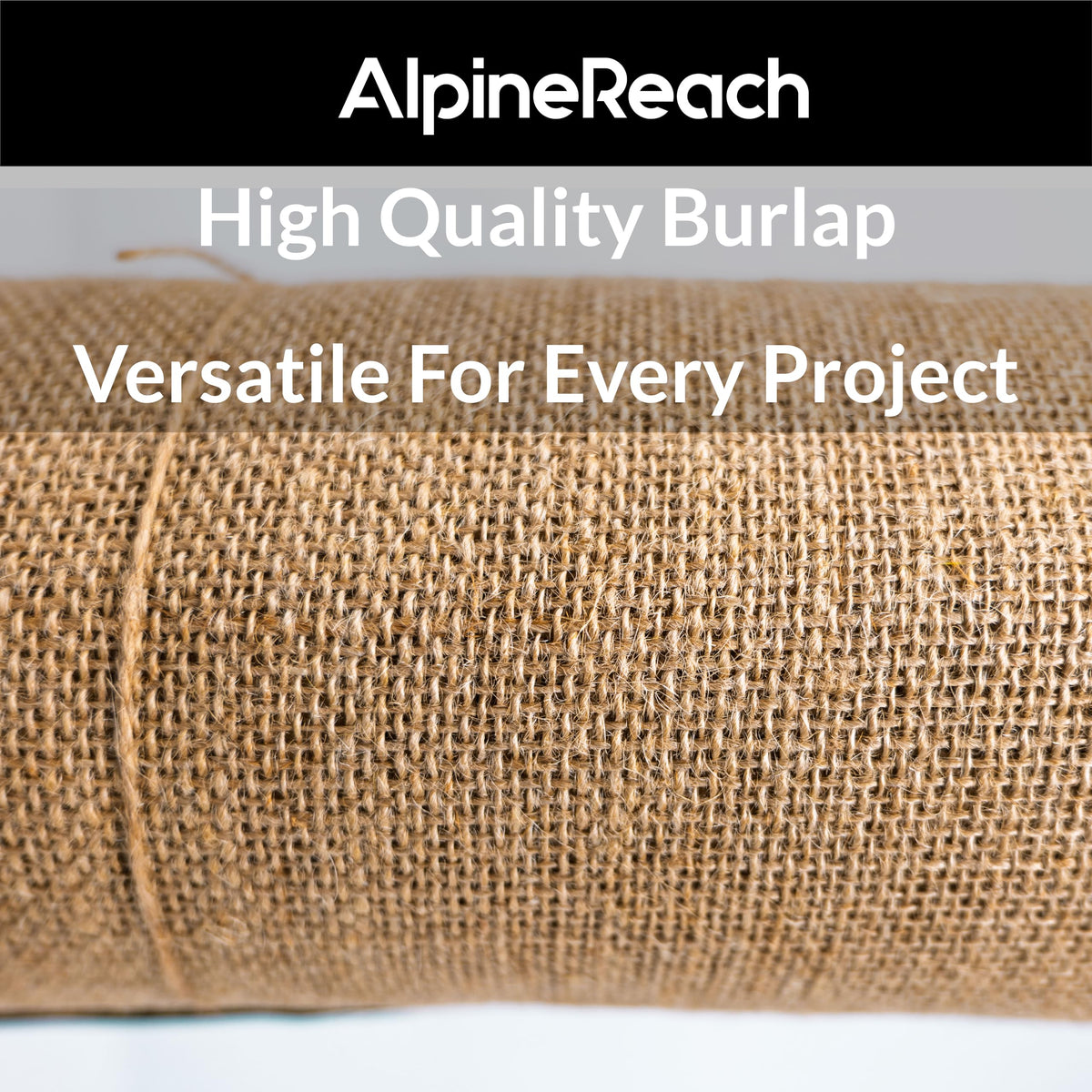 AlpineReach burlap roll ideal for DIY crafts and decor projects.