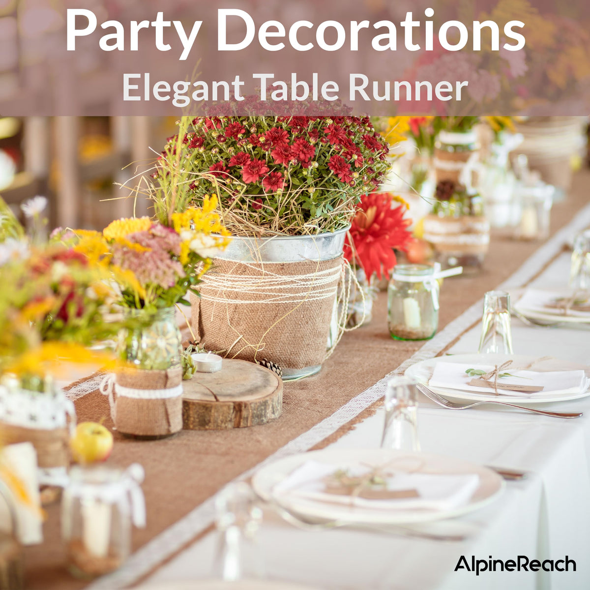 AlpineReach burlap roll made from natural fibers, eco-friendly.