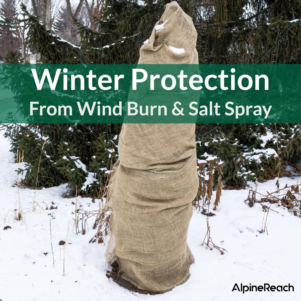 AlpineReach burlap roll suited for garden projects and DIY decorations.
