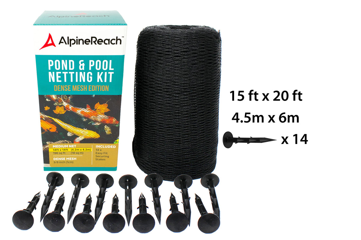 AlpineReach heavy-duty woven mesh protects koi while allowing sunlight and airflow.