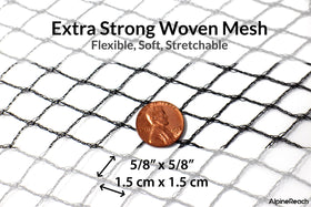 AlpineReach netting with zip ties enables quick setup.