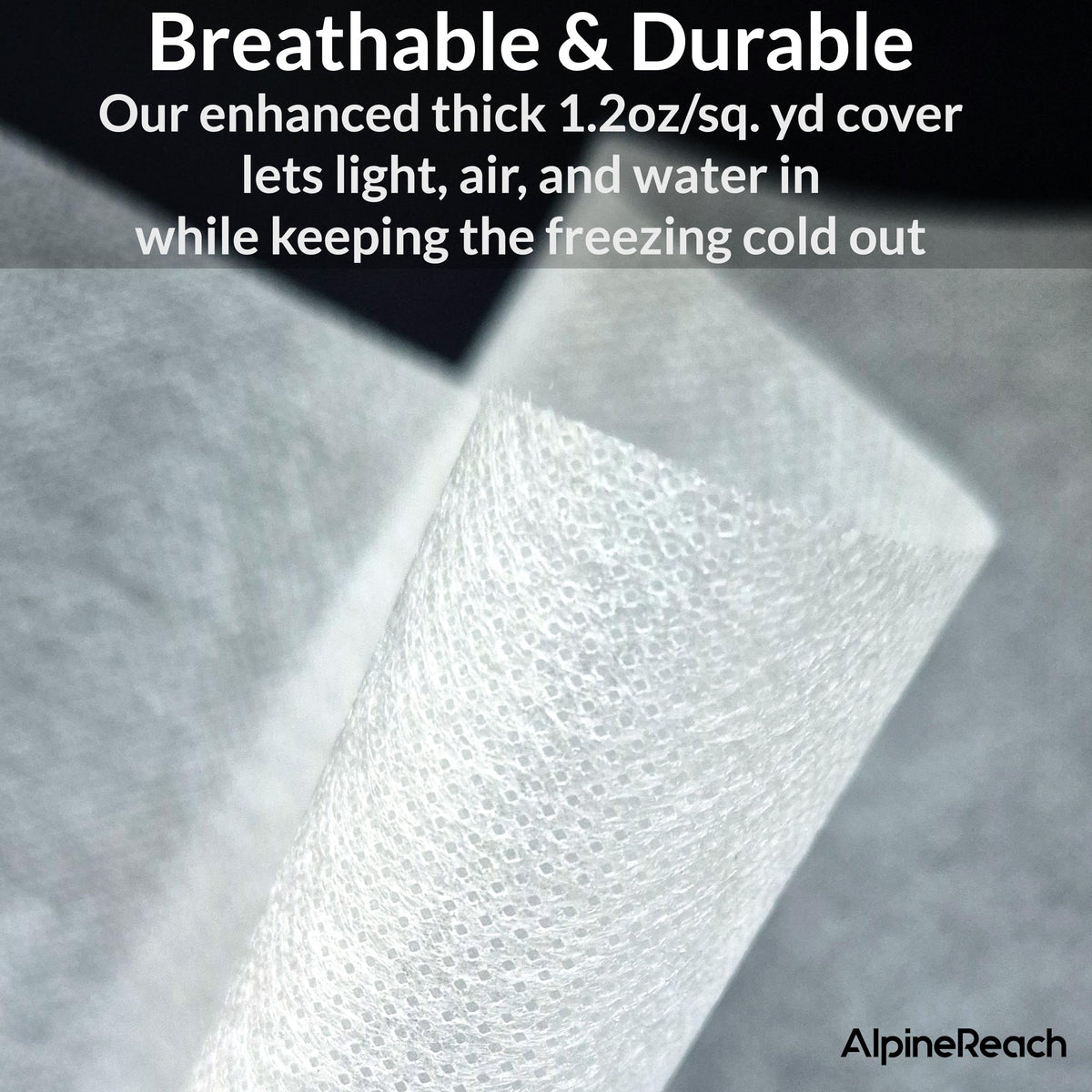 AlpineReach frost cover shields seedlings from sun scorch in winter