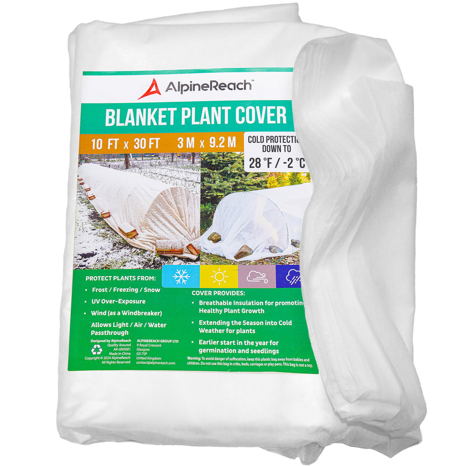 AlpineReach breathable frost cover protects seedlings while allowing light and airflow.