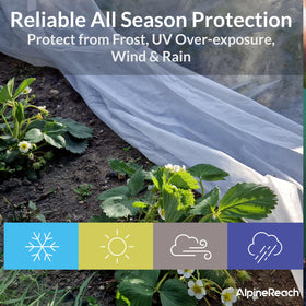 AlpineReach winter frost protection cover shields crops from freezing temperatures for stable growth.