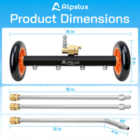 Alpslux extension wands illustrate extended reach to hard-to-access areas