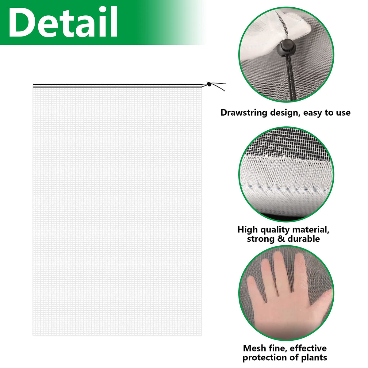 Two pack garden netting protects citrus trees and tomatoes outdoors.