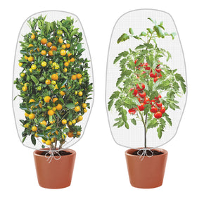 Alpurple garden netting mesh barrier protects outdoor plants from pests.