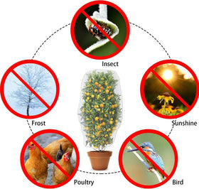 Protects fruit and vegetables while preserving airflow and light for plants.