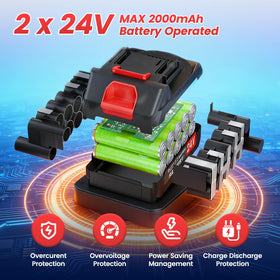 ALSO GO 24V weed wacker lightweight design reduces strain during trimming.