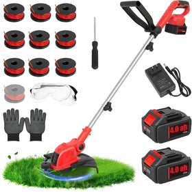 ALSO GO cordless trimmer with rotating head enables quick trim to edge transitions.
