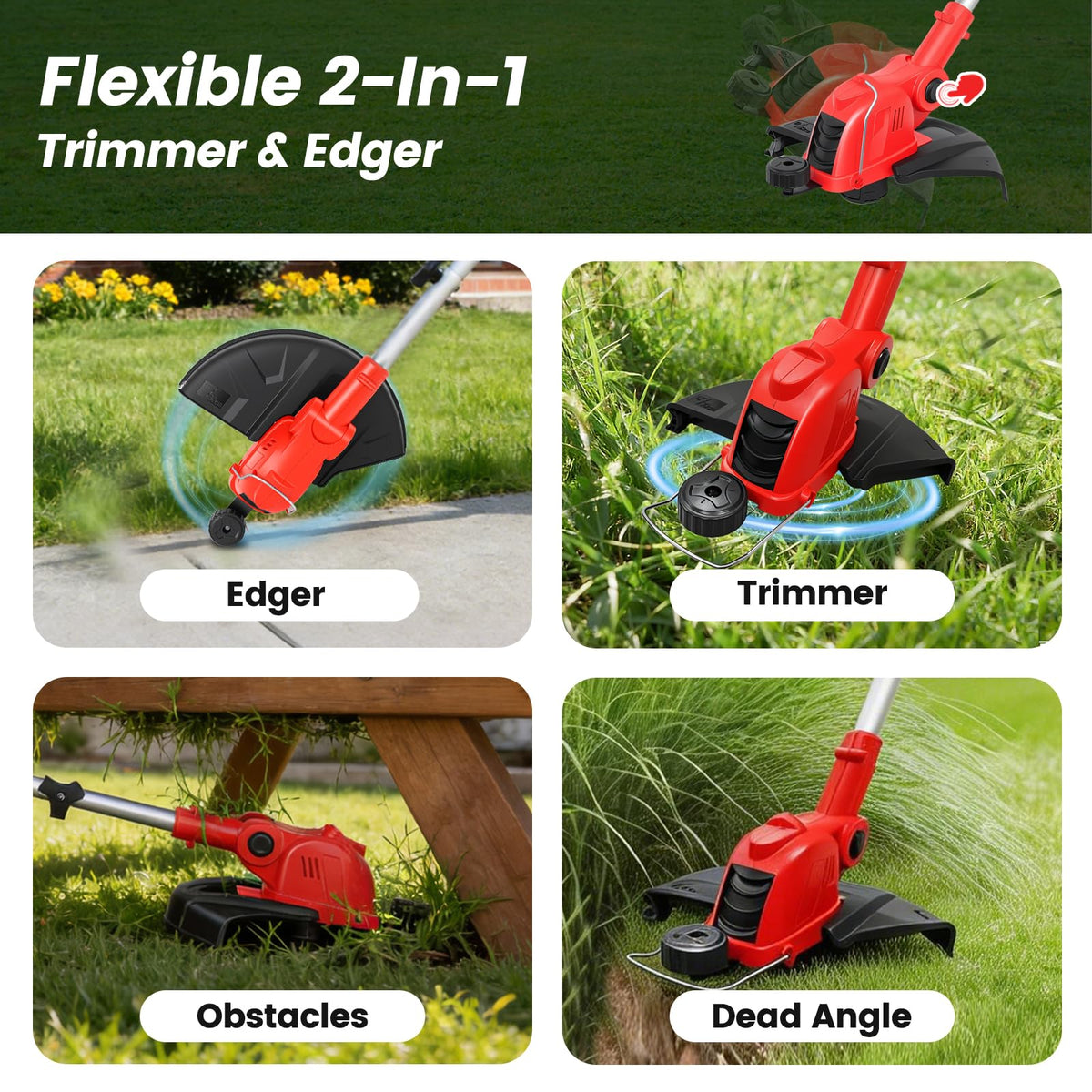 ALSO GO lightweight design at 5.95 lbs reduces fatigue during use.
