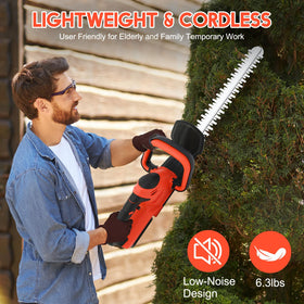 ALSO GO lightweight cordless design reduces fatigue during extended trimming.