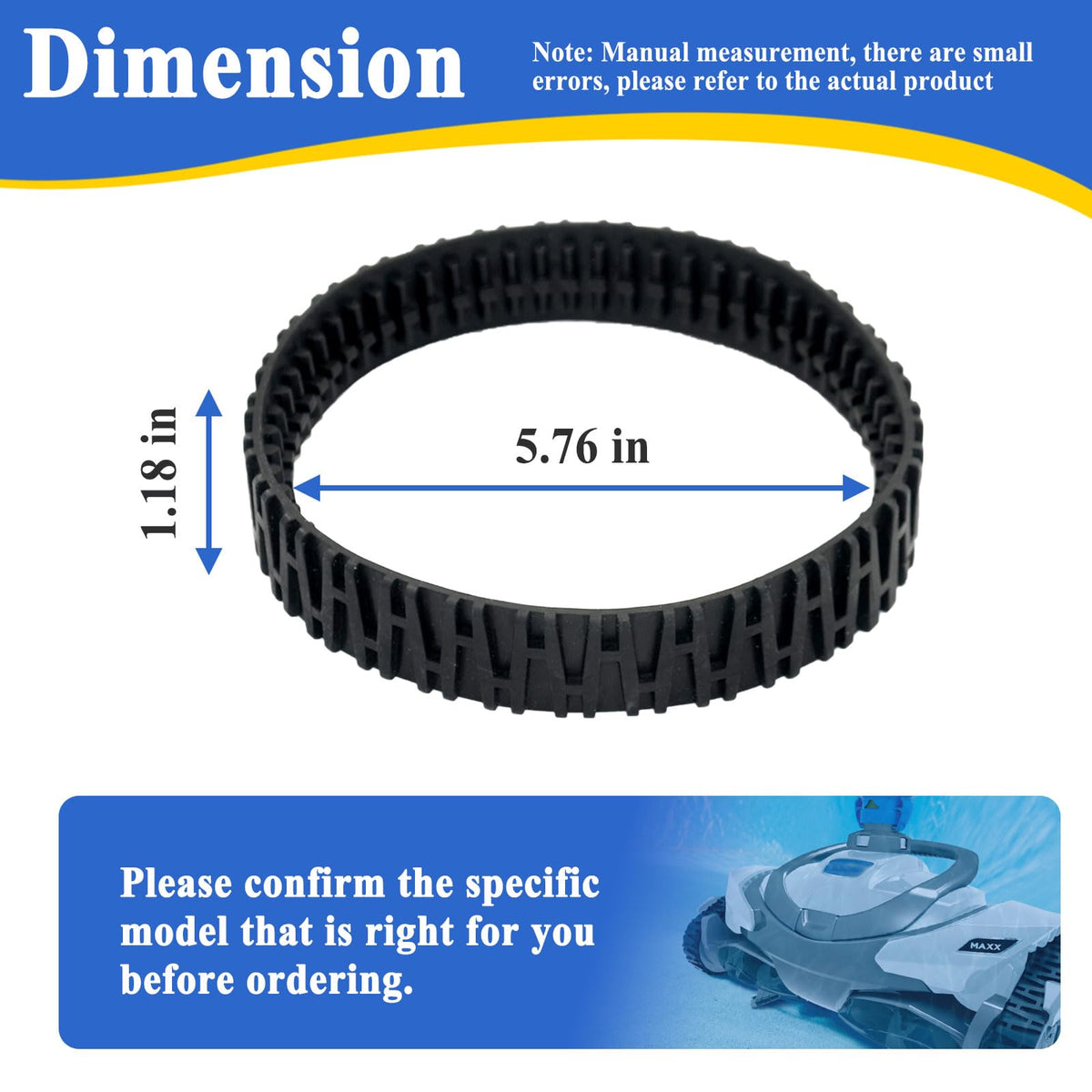 Alsoyixia Track V2 provides traction across pool surfaces for steady operation.