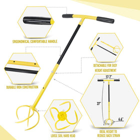Altdorff ergonomic handle grip minimizes fatigue during extended tilling sessions.