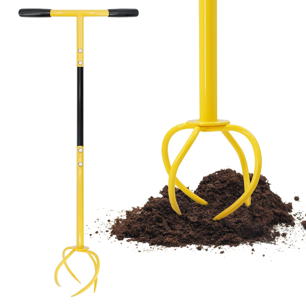 Altdorff manual twist tiller with arc handle for easier soil rotation and reduced wrist strain.