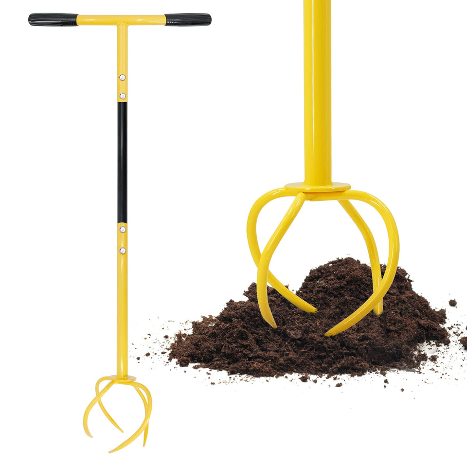 Altdorff manual twist tiller with arc handle for easier soil rotation and reduced wrist strain.