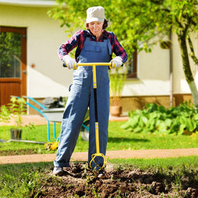 Altdorff raised-bed tool reaches tight corners for efficient cultivation and weed control.