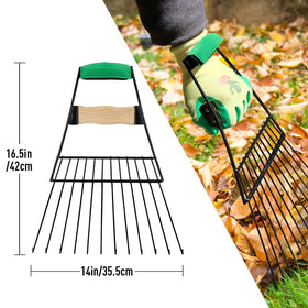 Altdorff leaf scoop handles leaves and debris for cleanups.
