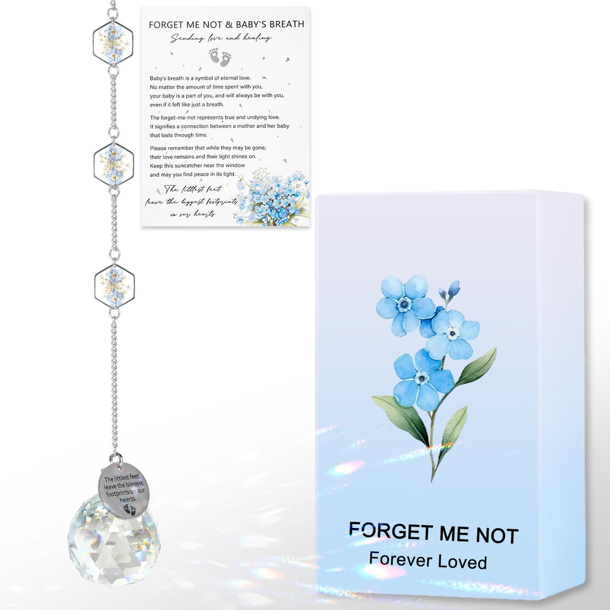 Althgr miscarriage memorial suncatcher with crystal ball for gentle remembrance near the window