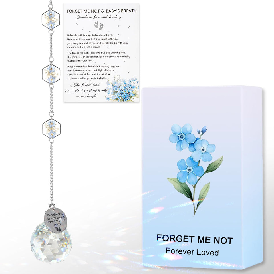 Althgr miscarriage memorial suncatcher with crystal ball for gentle remembrance near the window