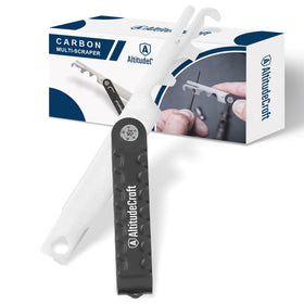 AltitudeCraft Carbon Multi-Scraper on a workbench enabling precise component cleaning.