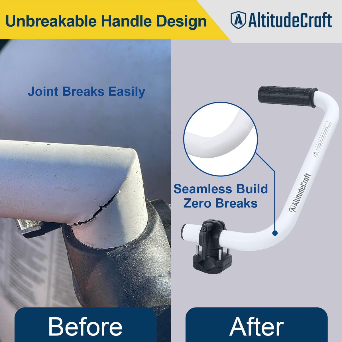 AltitudeCraft tall-user tip clamps position to maximize leverage for upright posture