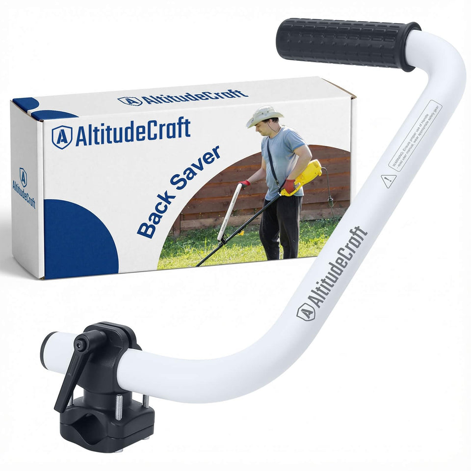 AltitudeCraft upgraded weed eater handle pivot enhances upright trimming posture