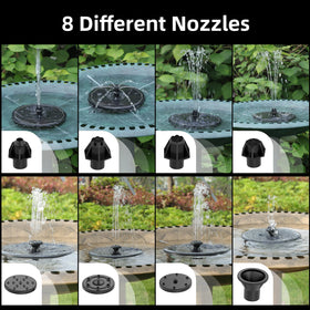 ALUKIKI fountain showing eight LED colors for evening ambiance