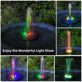 ALUKIKI fountain in a bird bath setup for daytime enjoyment