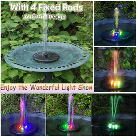 ALUKIKI fountain secured by four fixers to prevent drift