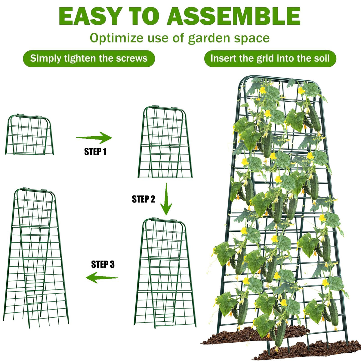 Alxcellion dense grid design evenly distributes weight for heavy vines.