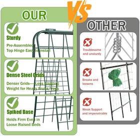Alxcellion reinforced steel grid evenly distributes weight for heavy fruits.