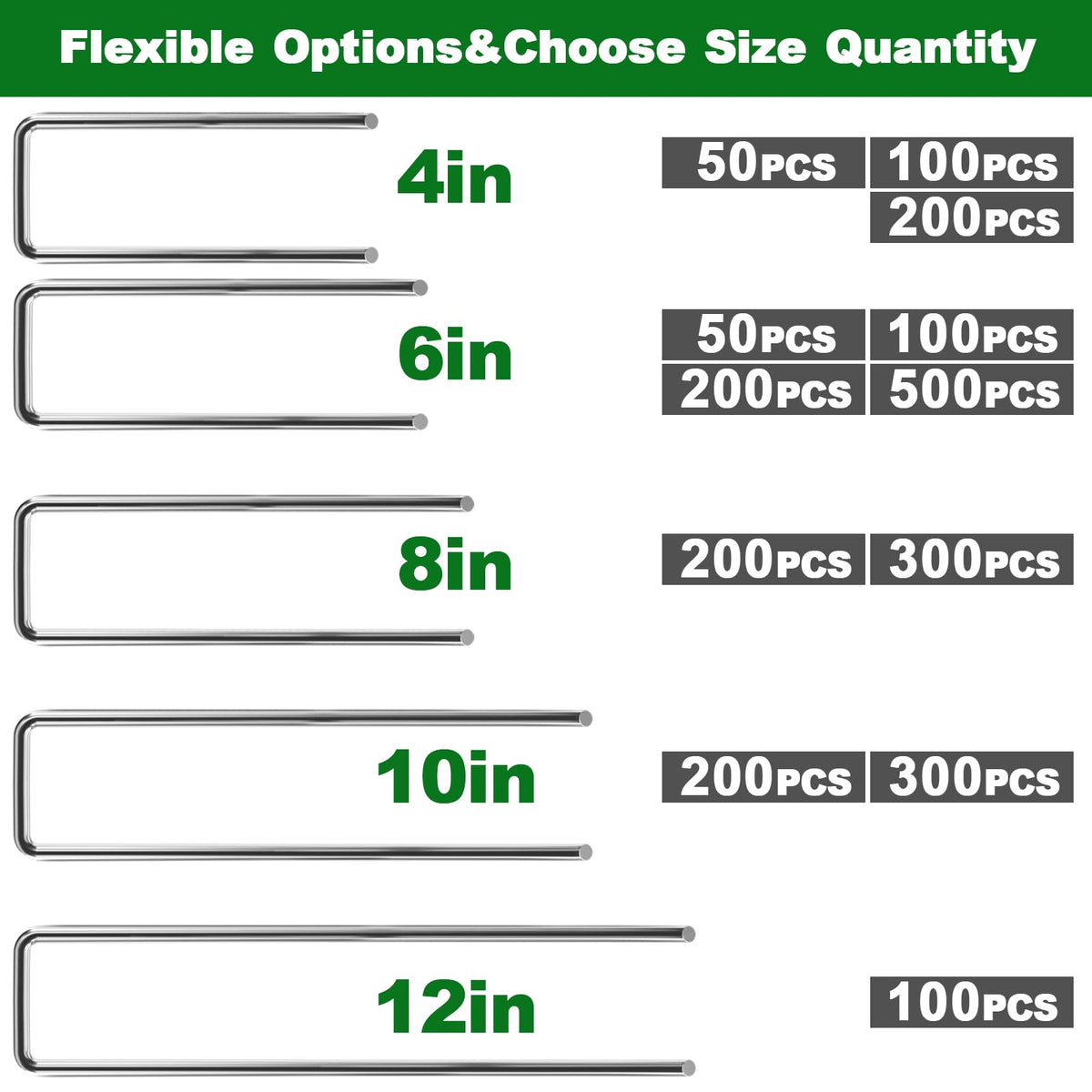 AMAGABELI 11-gauge heavy-duty stakes offer strong hold in windy conditions