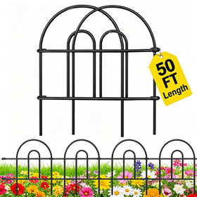 AMAGABELI 35-panel fence demonstrates assembly-free setup for instant edging