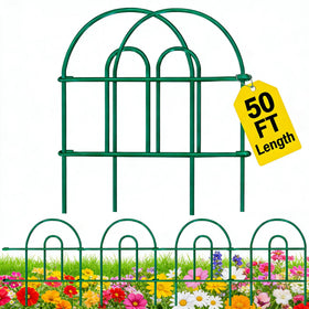 AMAGABELI Garden & Home 35-panel fence length defines borders quickly with no digging.