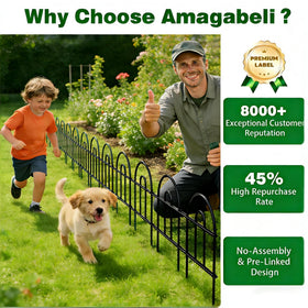 AMAGABELI decorative arched border enhances flower beds with timeless style