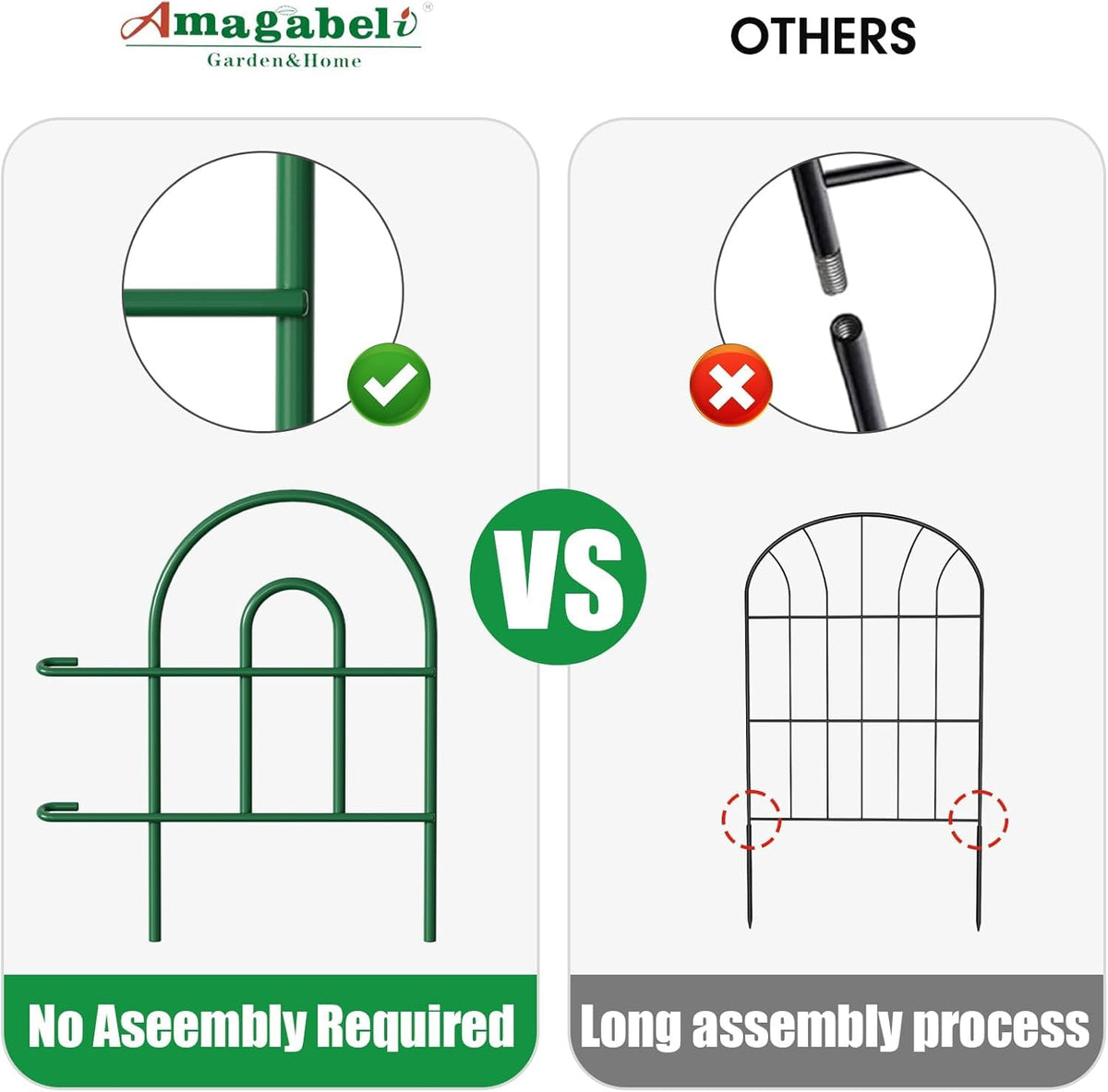 AMAGABELI Garden & Home arched detailing adds classic elegance to borders.