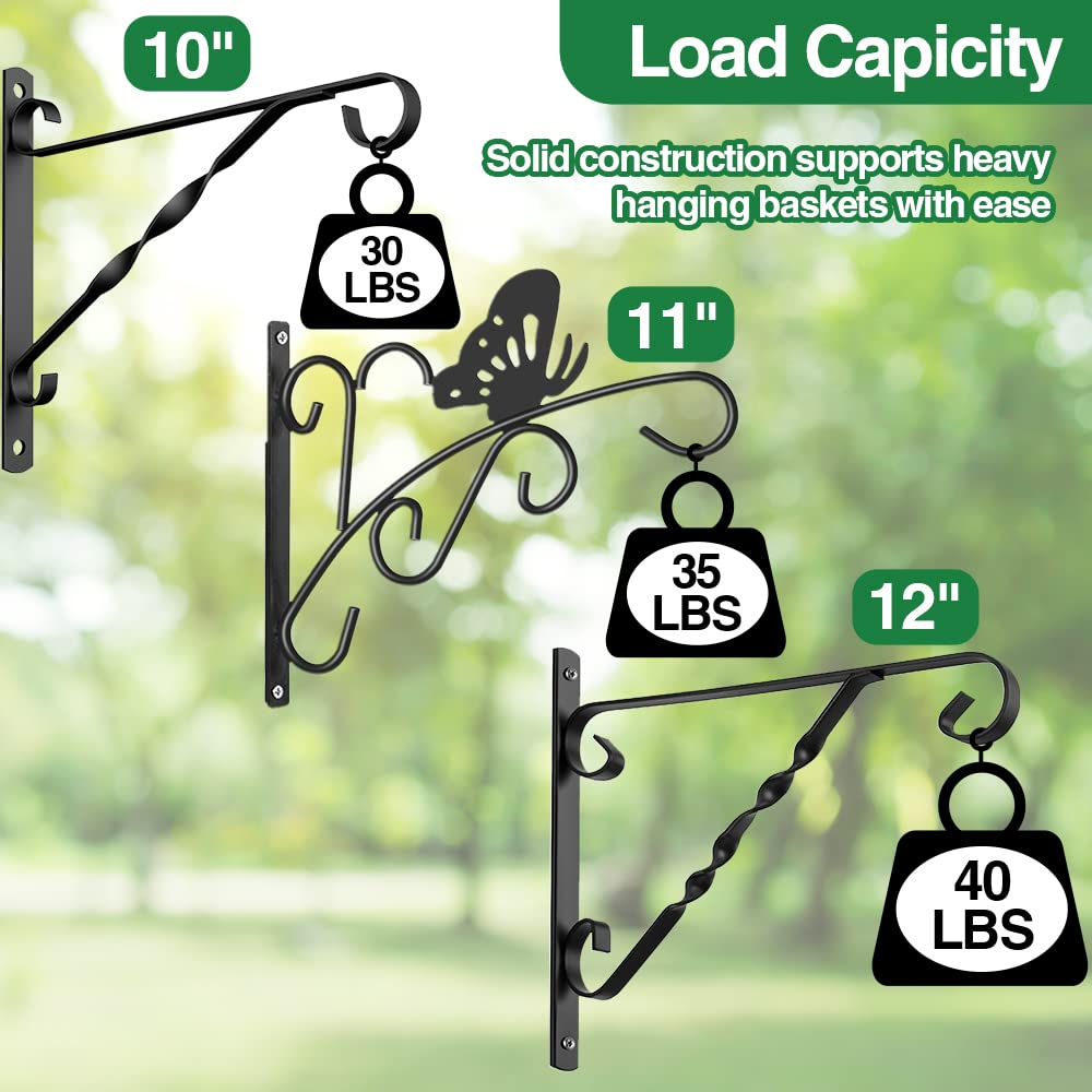 AMAGABELI Garden & Home 4-pack brackets holding a bird feeder with stable support.