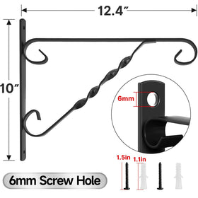 AMAGABELI Garden & Home 4-pack brackets on wood fence providing secure outdoor mounting.