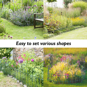 AMAGABELI garden fence animal barrier protects beds from small pests.