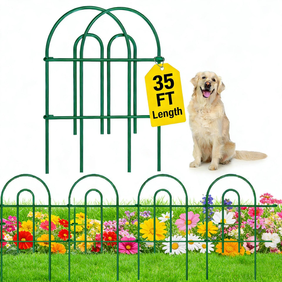 AMAGABELI garden fence folded panel setup for quick, tool-free edging.