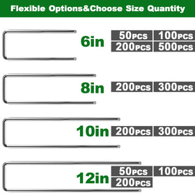 AMAGABELI 11-gauge stakes with angled ends provide deep anchoring into soil.