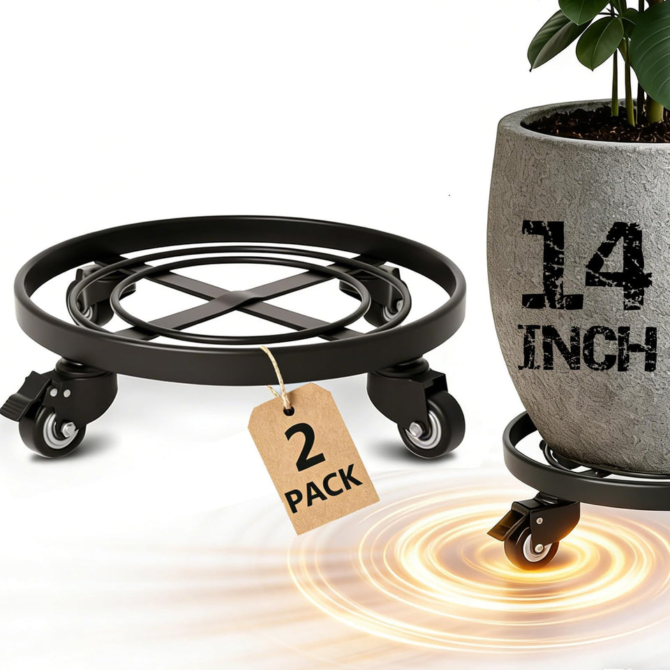 AMAGABELI GARDEN & HOME plant caddy 14-inch wheels for easy indoor-outdoor mobility