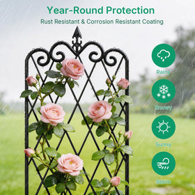 AMAGABELI Garden Trellis rust-proof construction for outdoor use.