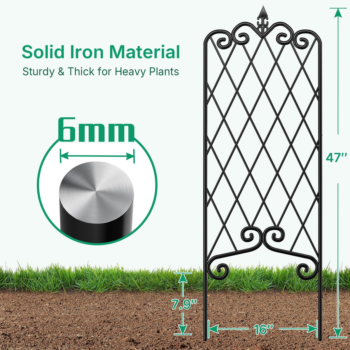AMAGABELI Garden Trellis two-pack doubles garden support.
