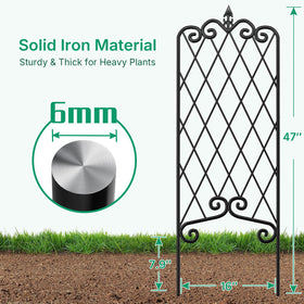 AMAGABELI Garden Trellis two-pack doubles garden support.