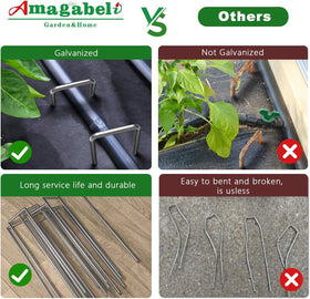 AMAGABELI galvanized stakes resist rust for all-season outdoor use